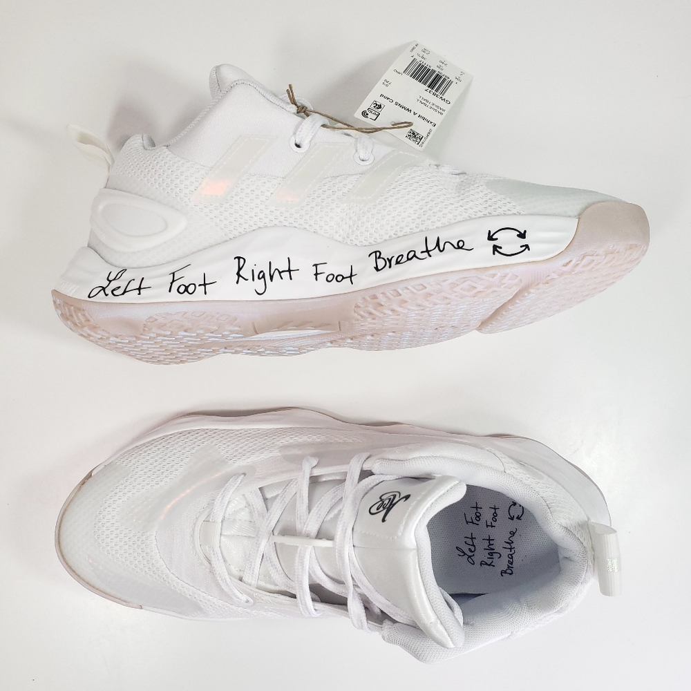 Adidas Candace Parker Exhibit A Breathe  Cloud White Running Sneakers Women's 7
